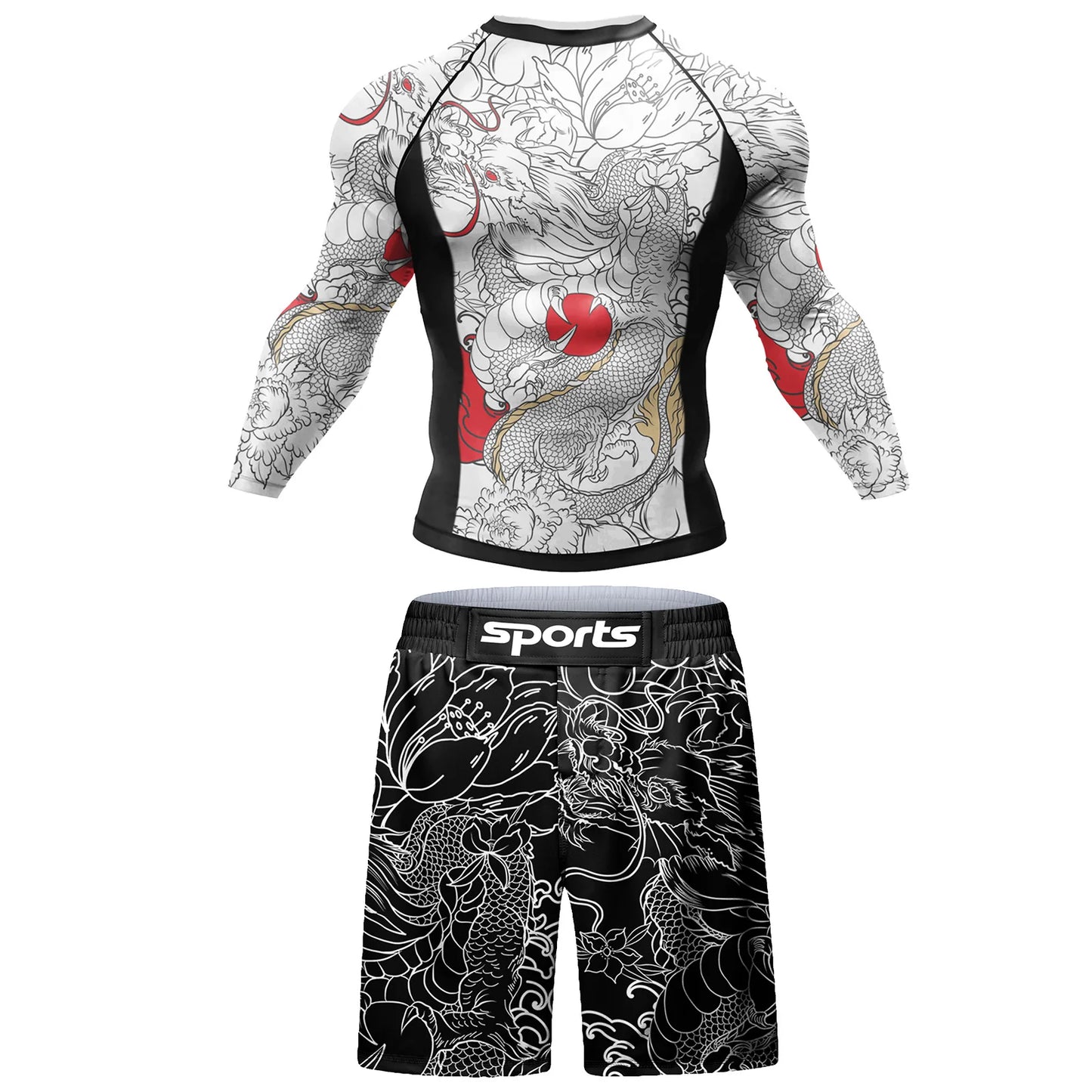 Rashguard Manga larga + Shorts MMA