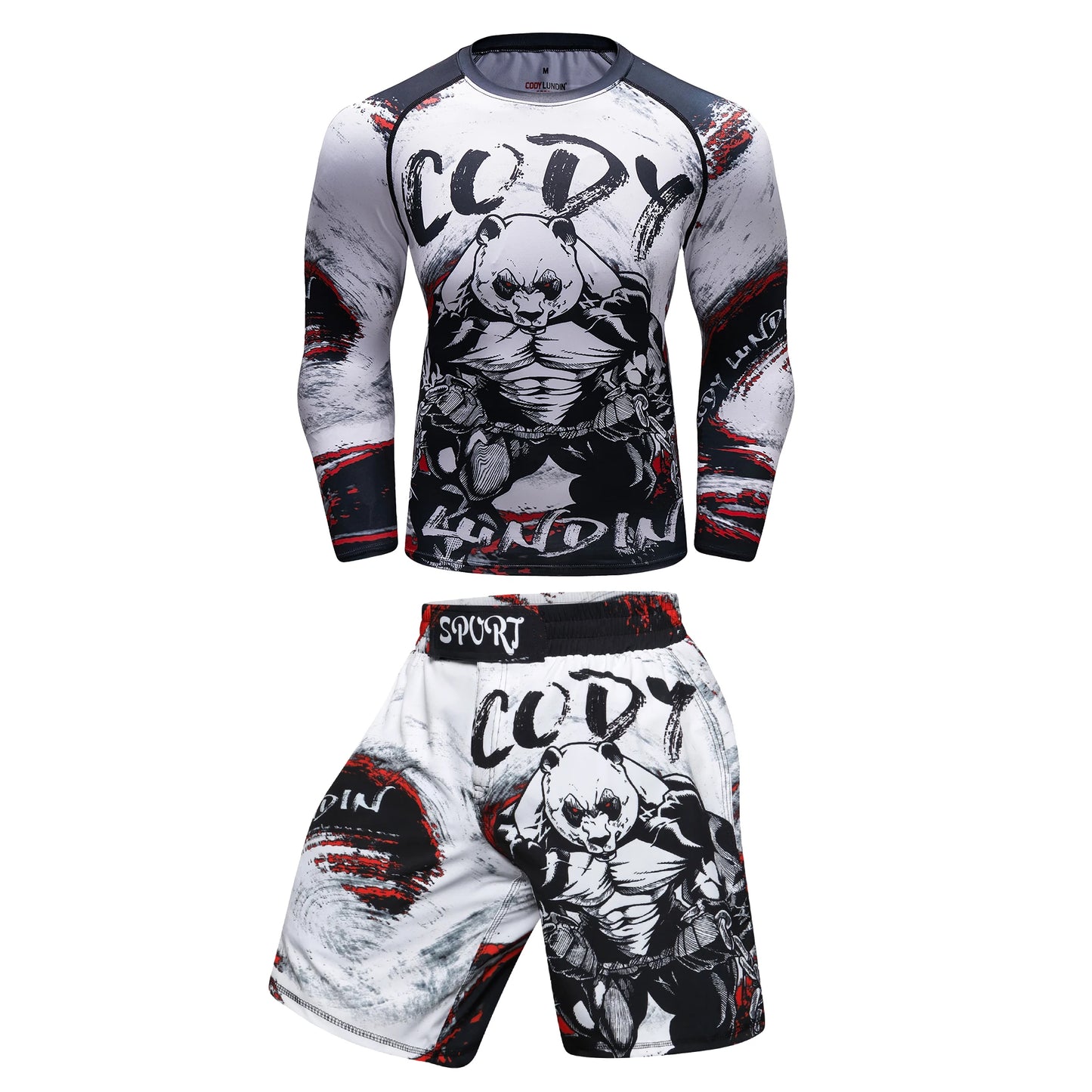 Rashguard Manga larga + Shorts MMA