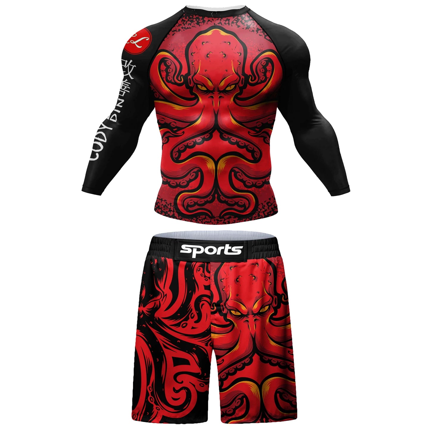 Rashguard Manga larga + Shorts MMA