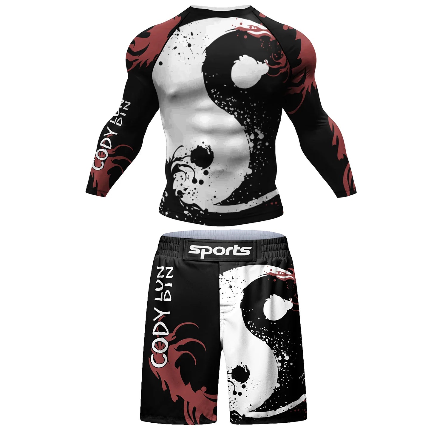 Rashguard Manga larga + Shorts MMA